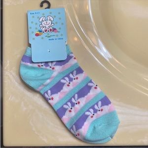 NWT Multicolored Bunny Rabbit Ankle Socks